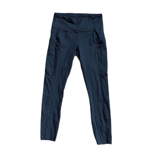 Lululemon Athletica Black Fast & Free High-Rise Leggings Pants   Women's Size 6 - Picture 1 of 9